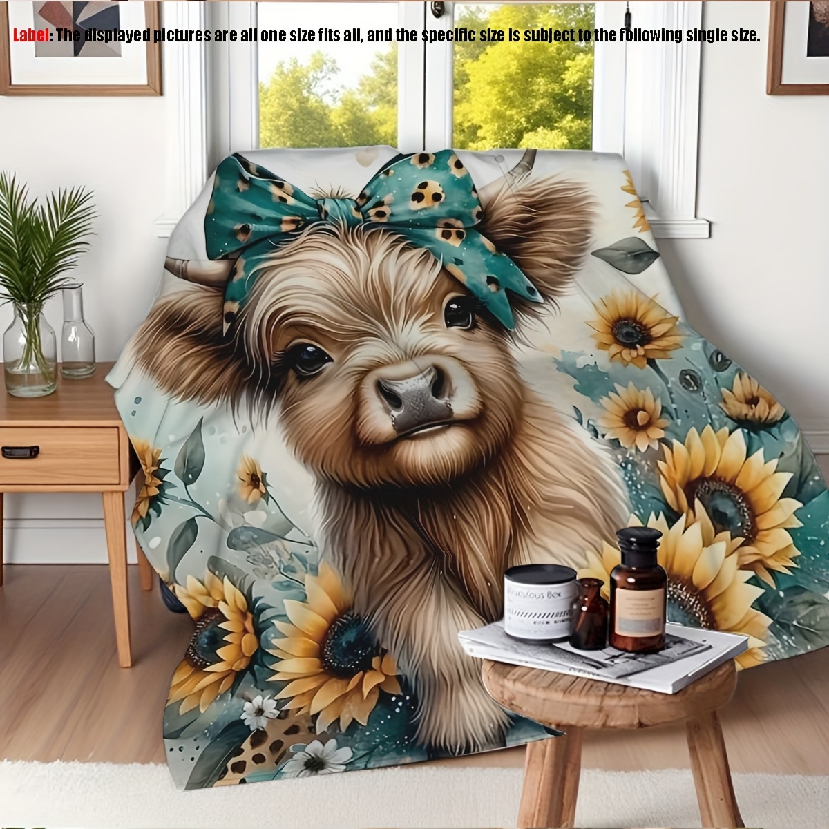 Selimut Flanel Motif Sapi High - Highland Home Textiles ulasan dan harga
