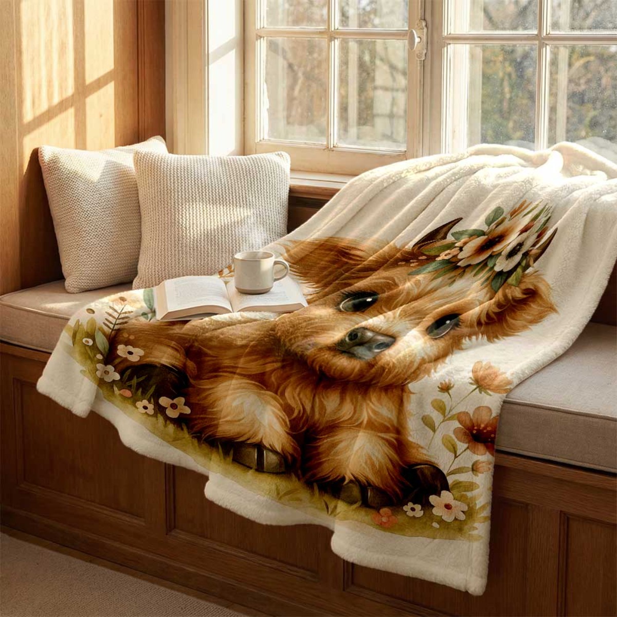 Selimut Flanel Motif Bunga Ana - Highland Home Textiles ulasan dan harga