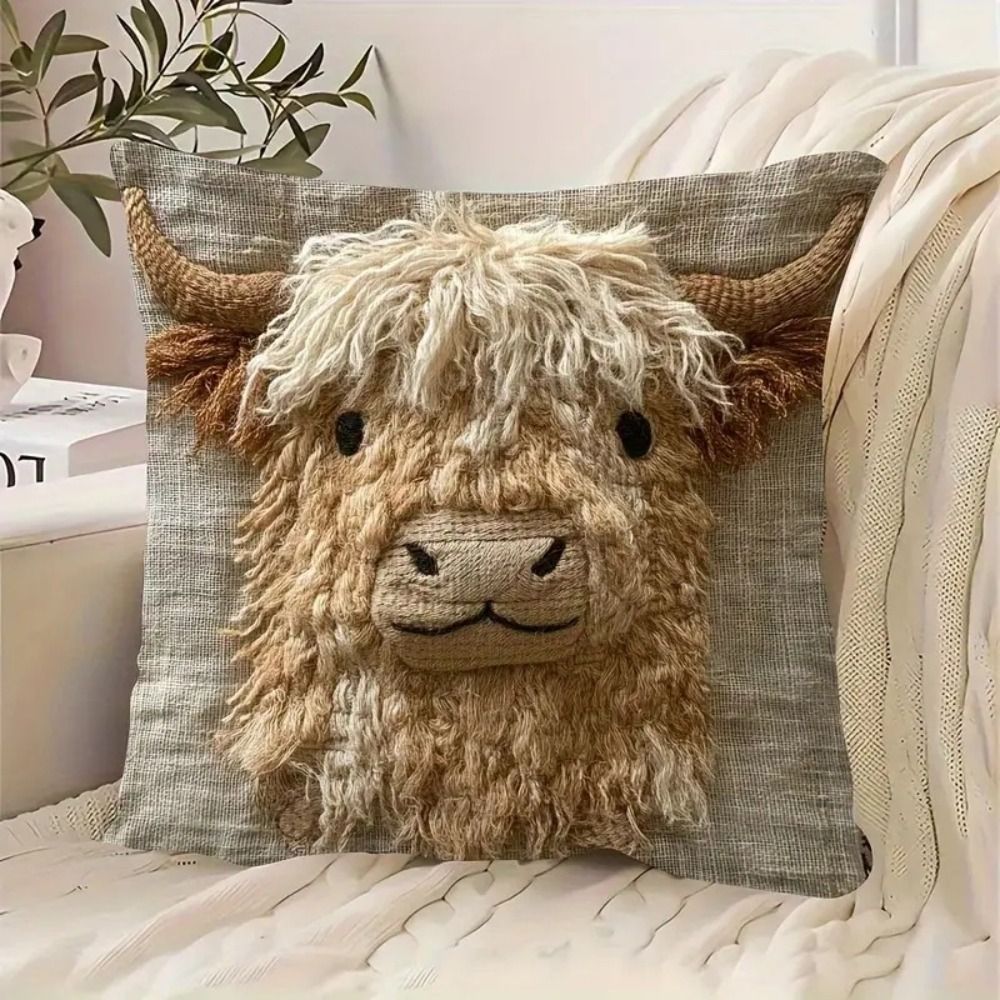 Sarung Bantal Motif Hewan 45cm - Highland Home Textiles ulasan dan harga