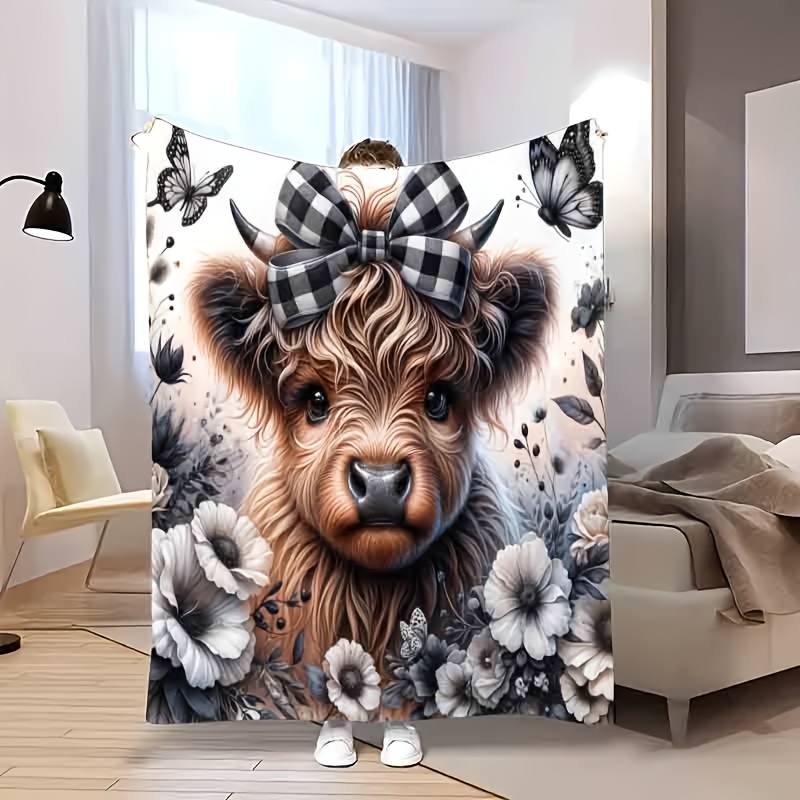 Selimut Kotak-kotak Sapi Highl - Highland Home Textiles ulasan dan harga