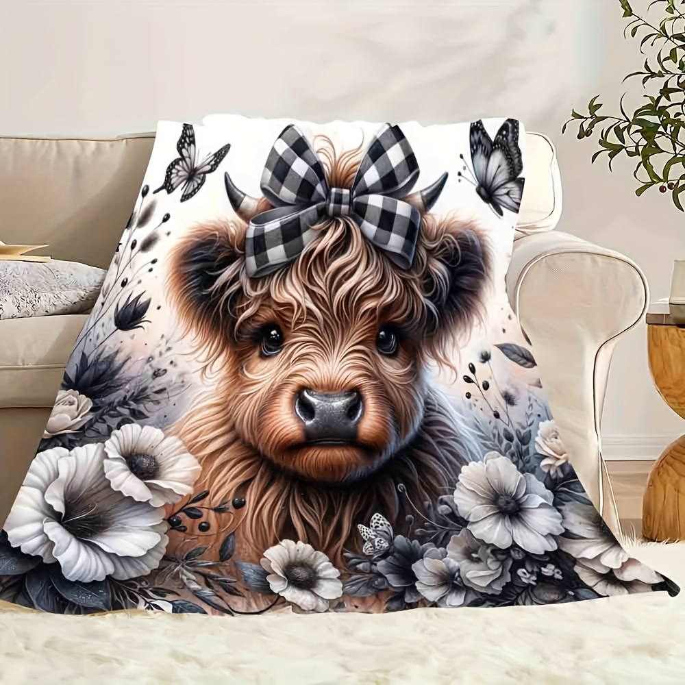 Selimut Kotak-kotak Sapi Highl - Highland Home Textiles ulasan dan harga