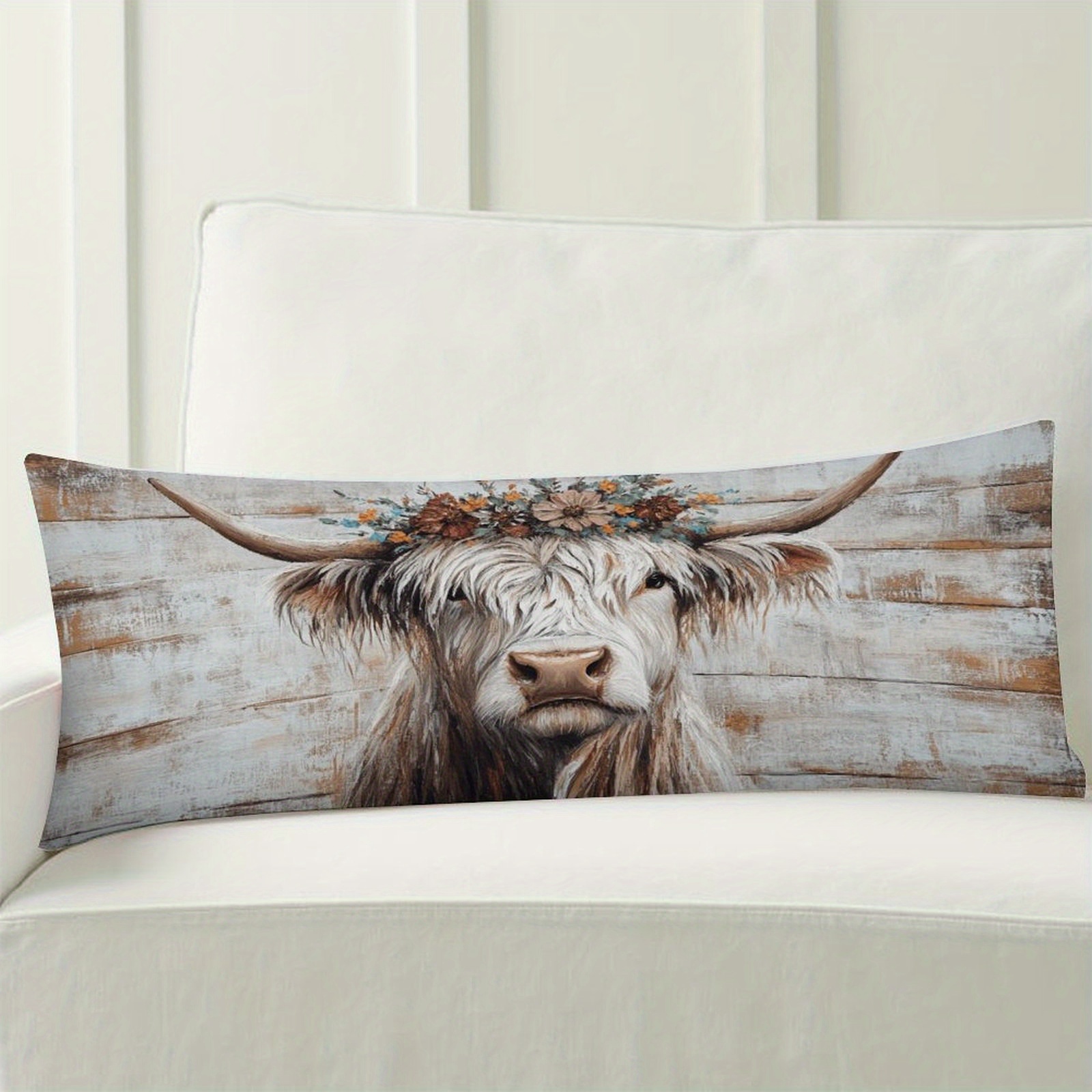 Sarung Bantal Tubuh Sapi Highl - Highland Home Textiles ulasan dan harga