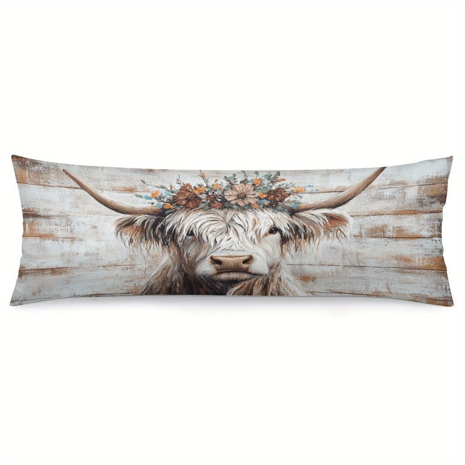 Sarung Bantal Tubuh Sapi Highl - Highland Home Textiles ulasan dan harga