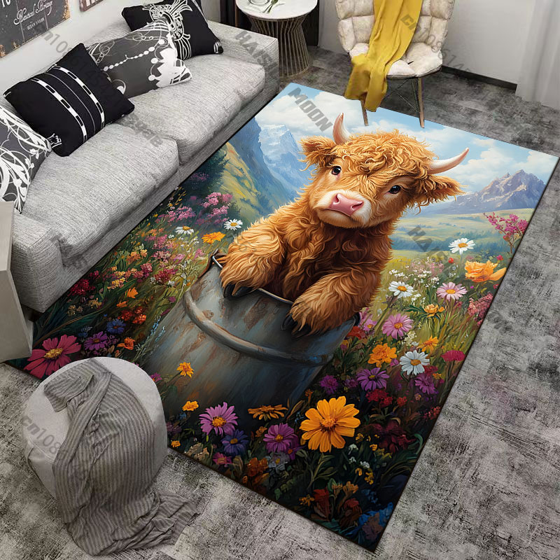 Karpet kayu motif bunga anak s - Highland Home Textiles ulasan dan harga